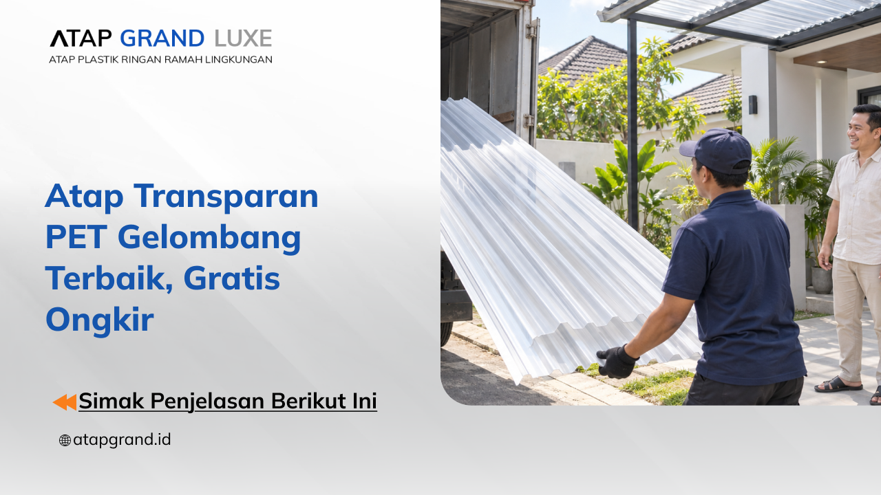 Atap Transparan PET Gelombang Terbaik, Gratis Ongkir