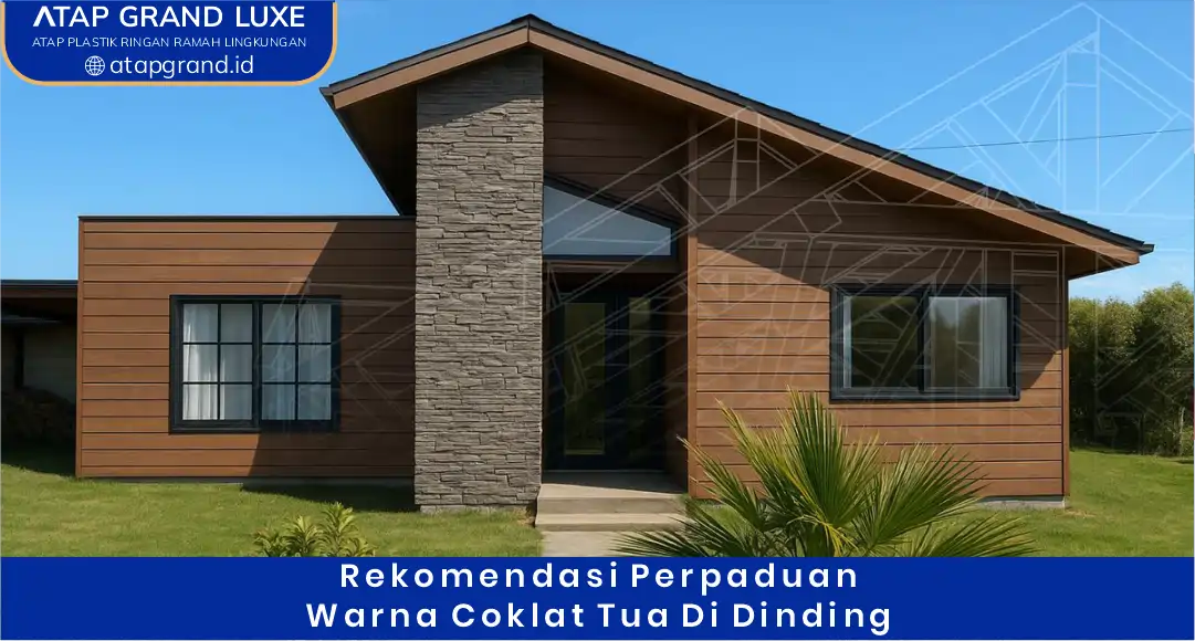 02 Rekomendasi Perpaduan Warna Coklat Tua di Dinding