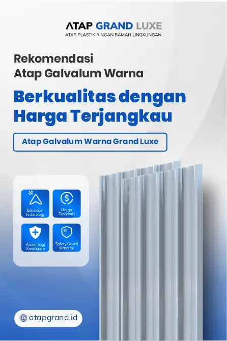 Rekomendasi Atap Galvalum Warna Berkualitas dengan Harga Terjangkau