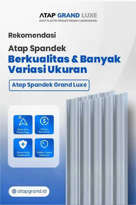 Rekomendasi Atap Spandek Berkualitas dan Banyak Variasi Ukuran