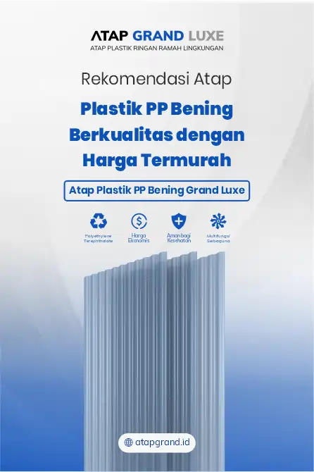 Rekomendasi Atap Plastik PP Bening Berkualitas dengan Harga Termurah