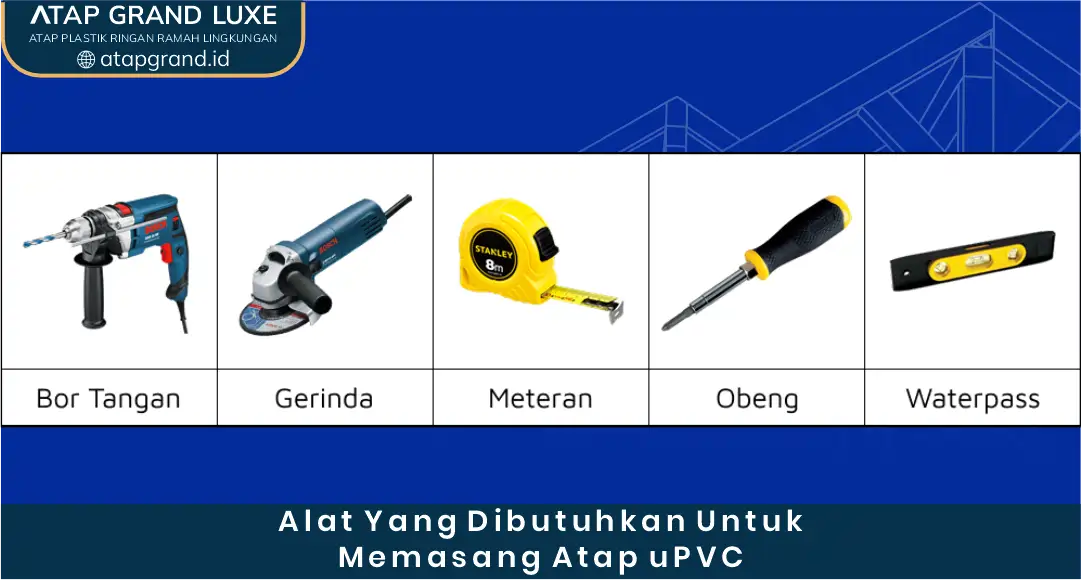Alat yang Dibutuhkan untuk Memasang Atap uPVC