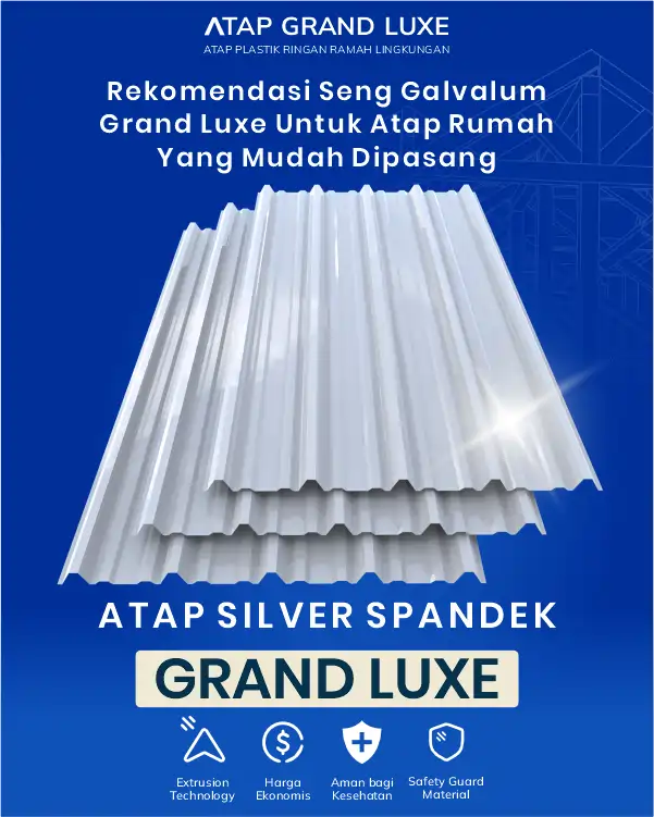 Rekomendasi Seng Galvalum Grandluxe untuk Atap Rumah yang Mudah Dipasang