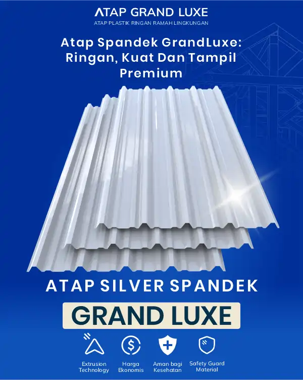 3. Atap Spandek Grand Luxe Ringan, Kuat, dan Tampil Premium