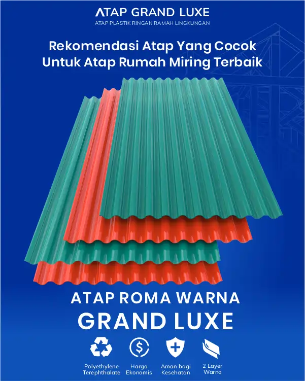04 Rekomendasi Atap yang Cocok untuk Atap Rumah Miring Terbaik