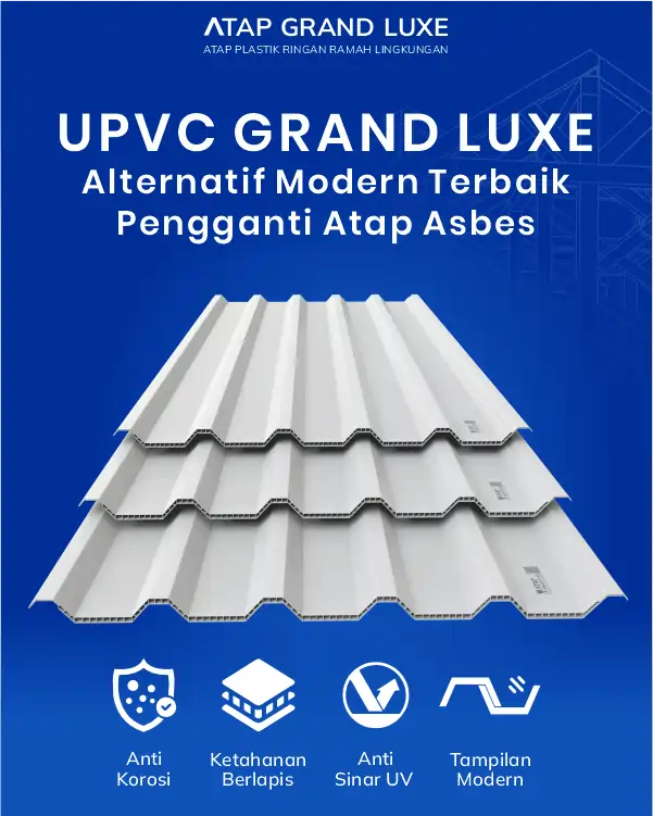 03 UPVC Grand Luxe Alternatif Modern Terbaik Pengganti Atap Asbes