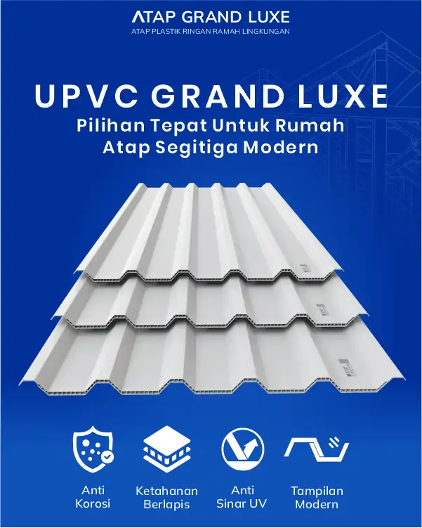 04 UPVC Grand Luxe Pilihan Tepat untuk Rumah Atap Segitiga Modern