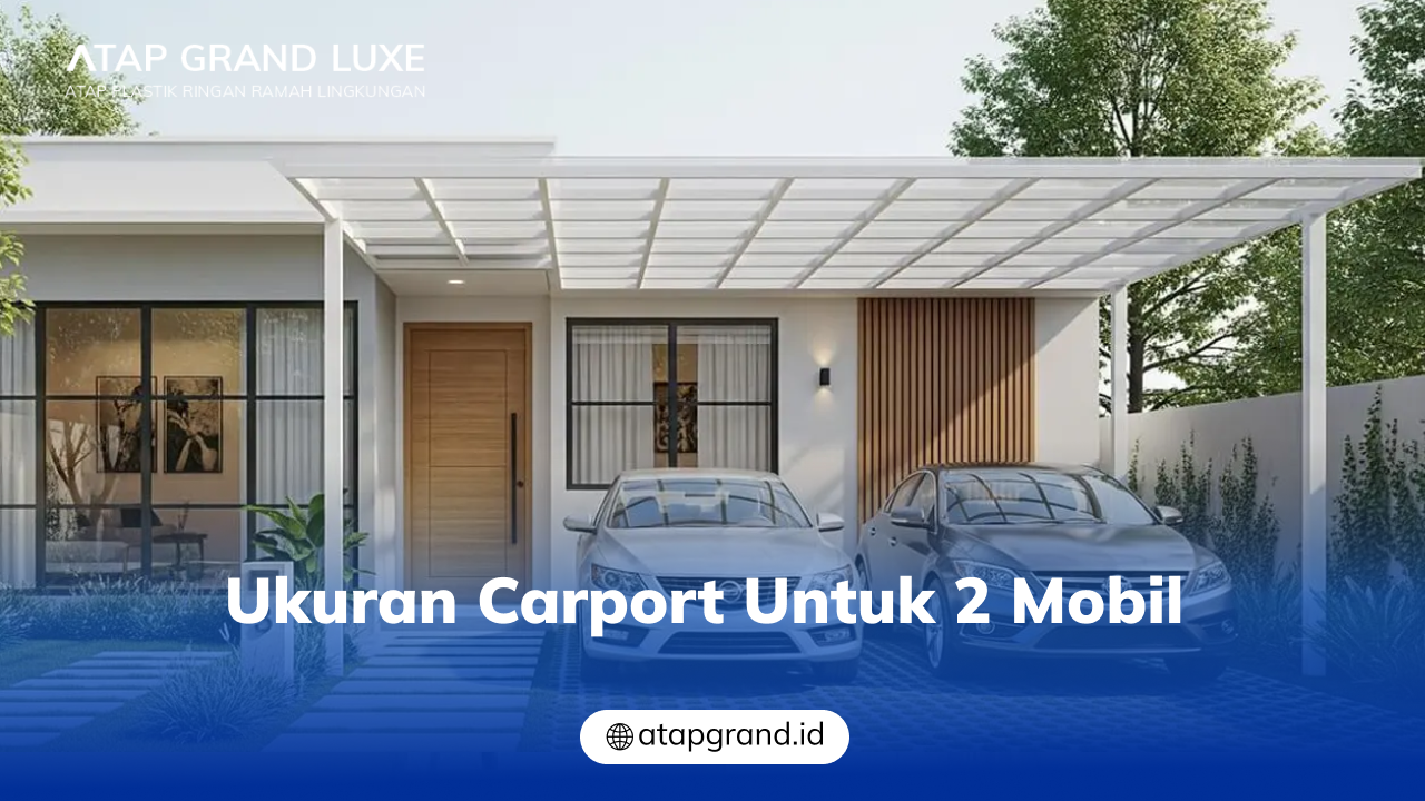 02 Ukuran Carport untuk 2 Mobil