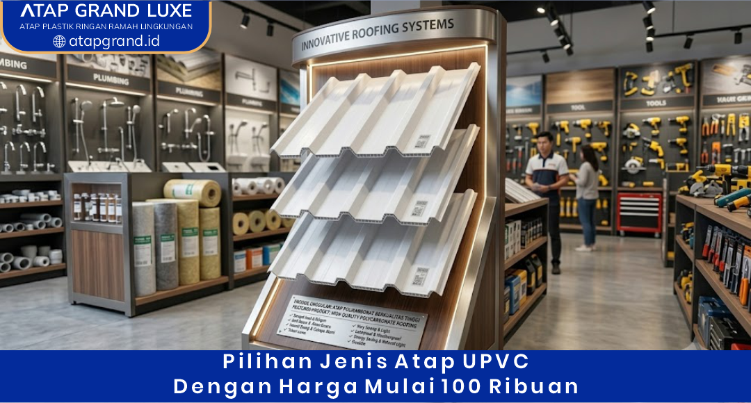 03 Pilihan Jenis Atap UPVC dengan Harga Mulai 100 Ribuan