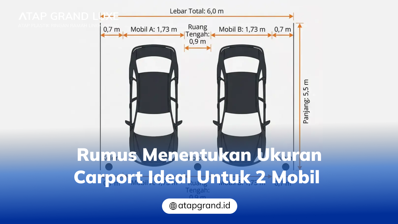 03 Rumus Menentukan Ukuran Carport Ideal untuk 2 Mobil