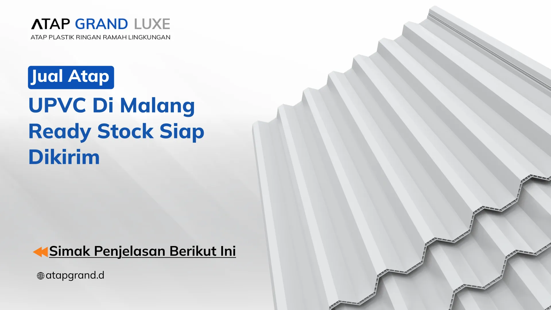 Jual Atap UPVC di Malang Ready Stock Siap Dikirim Jual Atap UPVC di Malang Ready Stock Siap Dikirim