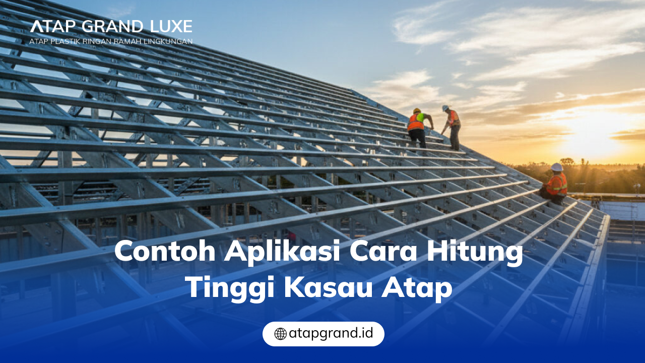 03 Contoh Aplikasi Cara Hitung Tinggi Kasau Atap