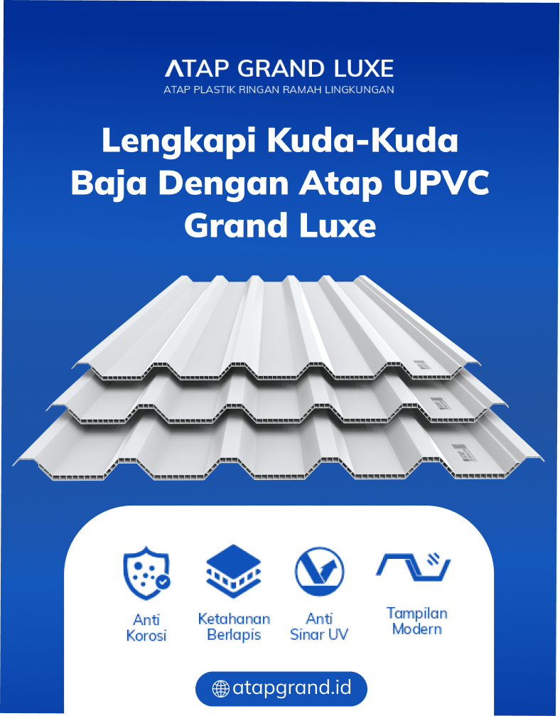 04 Lengkapi Kuda-Kuda Baja dengan Atap UPVC Grand Luxe (potrait)